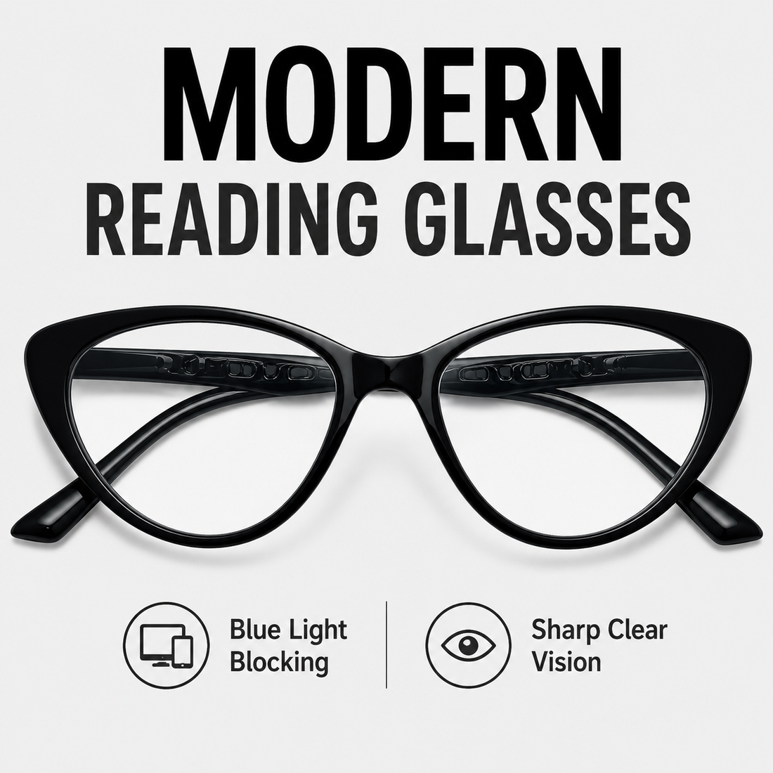 4-Pack Cat-Eye Blue-Light Readers for Women – Black & Blue - product photo 2