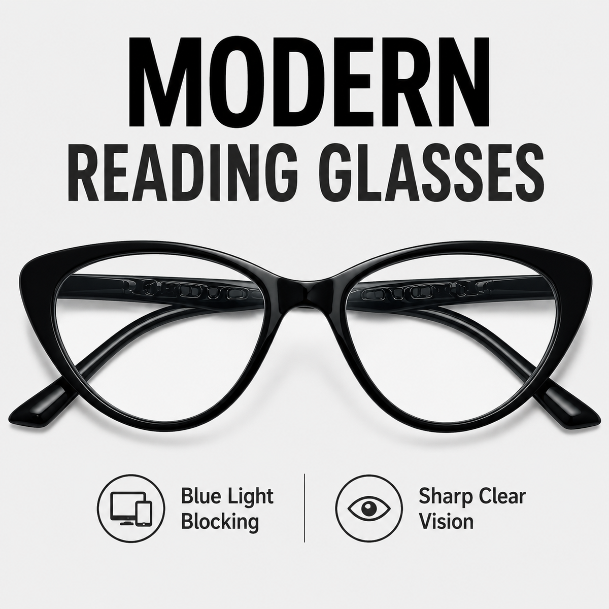 4-Pack Cat-Eye Blue-Light Readers for Women – Black & Blue - product photo 2