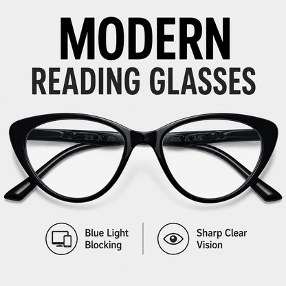 EYEURL 4 Pack Fashion Cat Eye Reading Glasses for Women – Blue Light Blocking Computer Readers, Anti-Glare Comfortable Eyeglasses