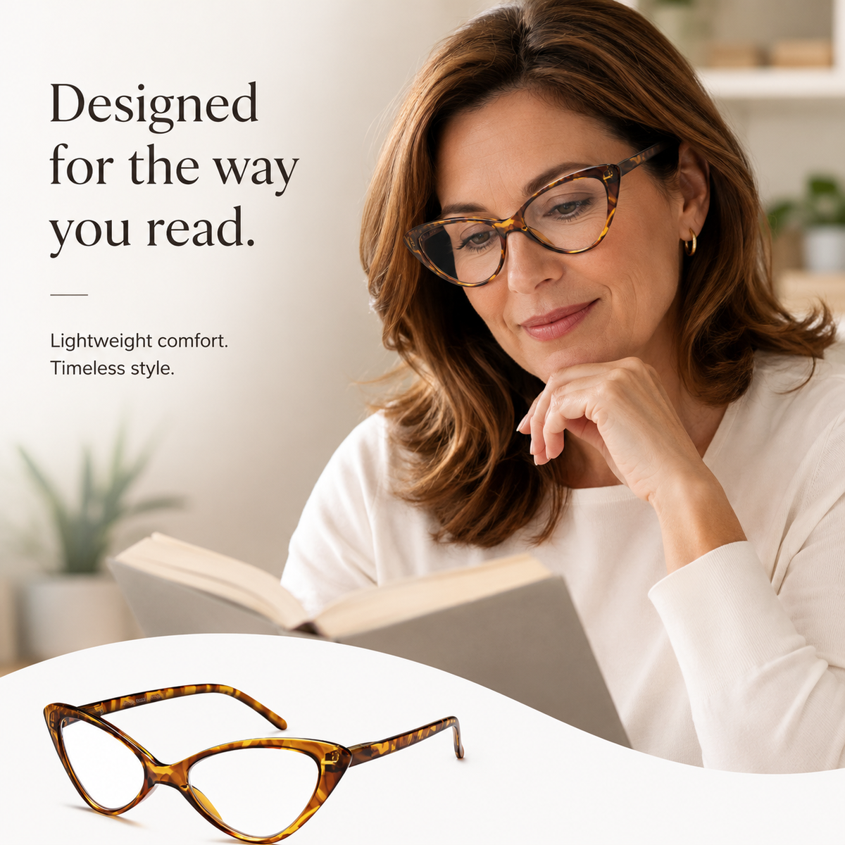 4-Pack Cat-Eye Blue-Light Readers for Women – Black & Blue - product photo 5