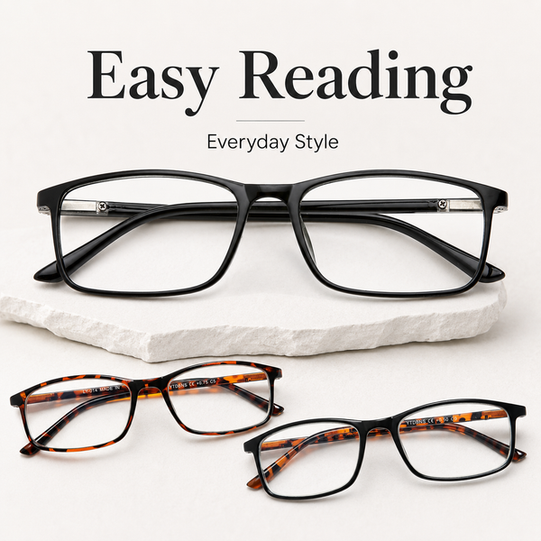 Stylish Professional Readers for Men and Women – Blue Light Blocking Computer Glasses with Spring Hinges for Eye Strain Relief