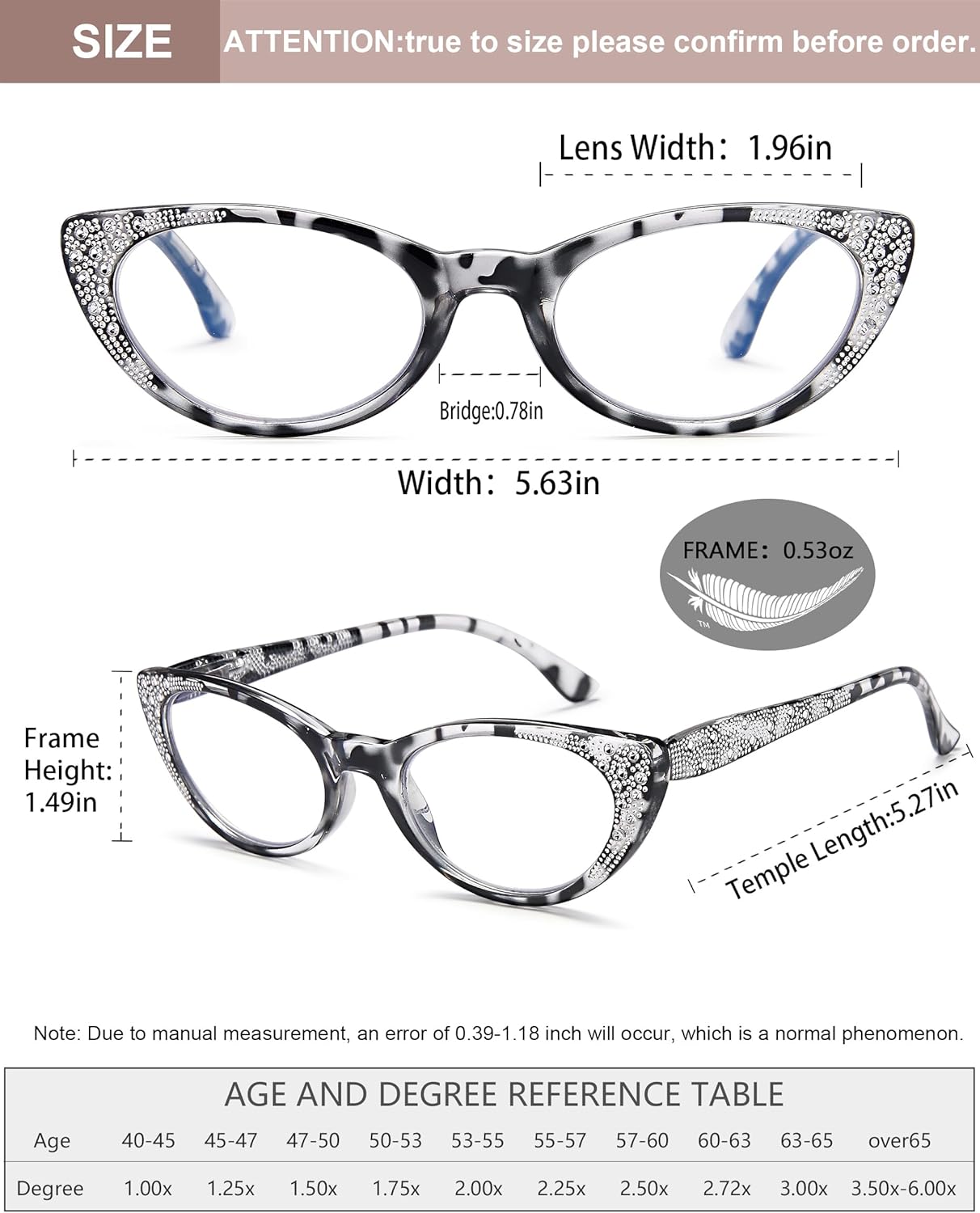 EYEURL 3-Pack Cat Eye Reading Glasses for Women – Blue Light Blocking Computer Readers with Rhinestones, Spring Hinges & UV Protection