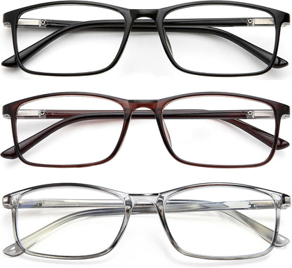 Comfort Fit Professional Reading Glasses – Blue Light Blocking Computer Readers for Men and Women, Spring Hinges & Eye Protection
