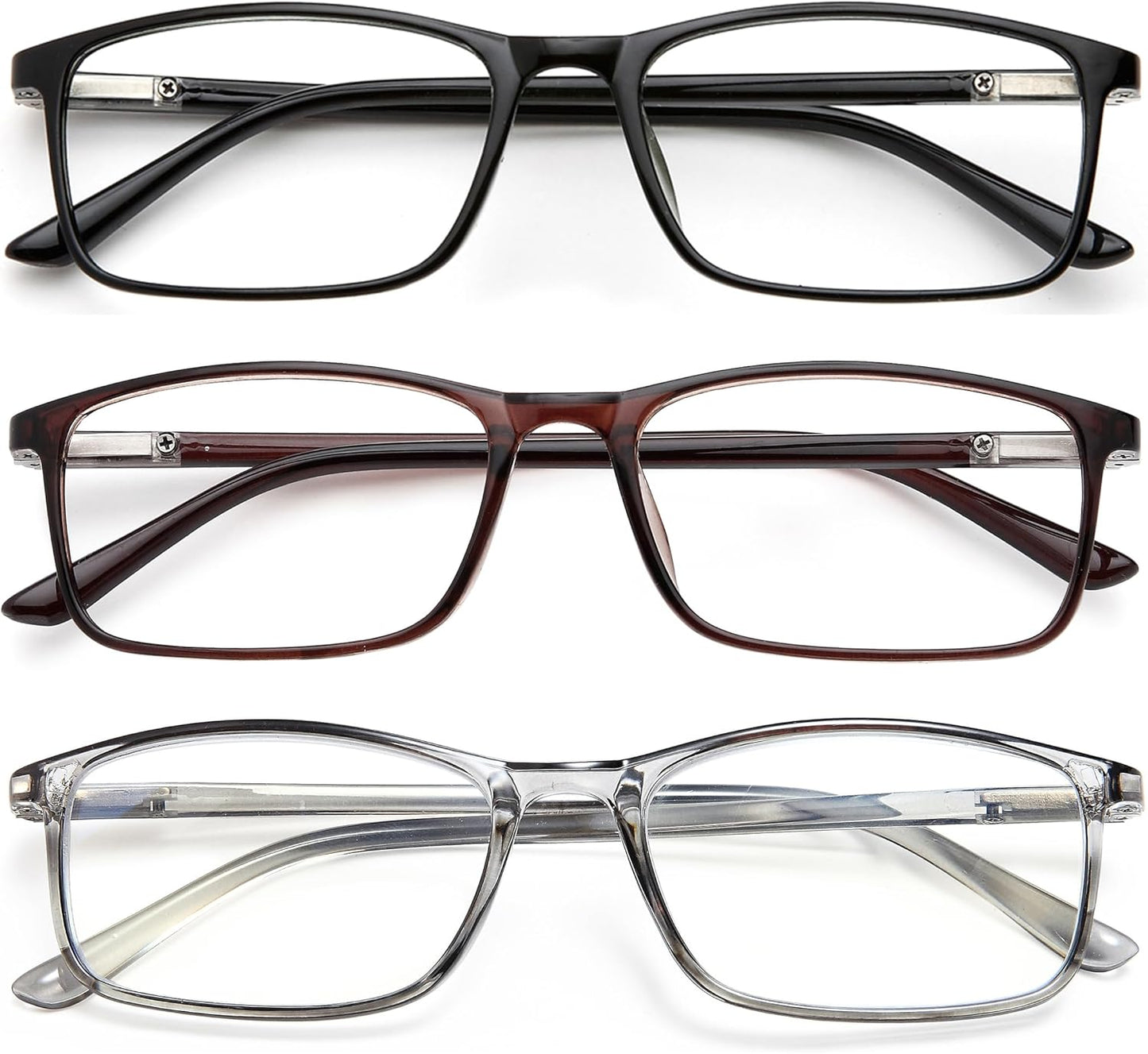 Comfort Fit Professional Reading Glasses – Blue Light Blocking Computer Readers for Men and Women, Spring Hinges & Eye Protection
