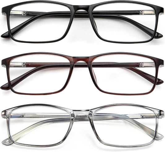 Comfort Fit Professional Reading Glasses – Blue Light Blocking Computer Readers for Men and Women, Spring Hinges & Eye Protection