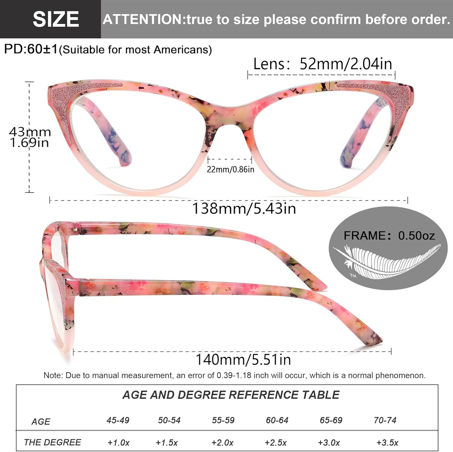 Stylish Cat Eye Reading Glasses for Women – Glitter Frame Blue Light Readers, Fashionable Computer Cheaters for Everyday Comfort