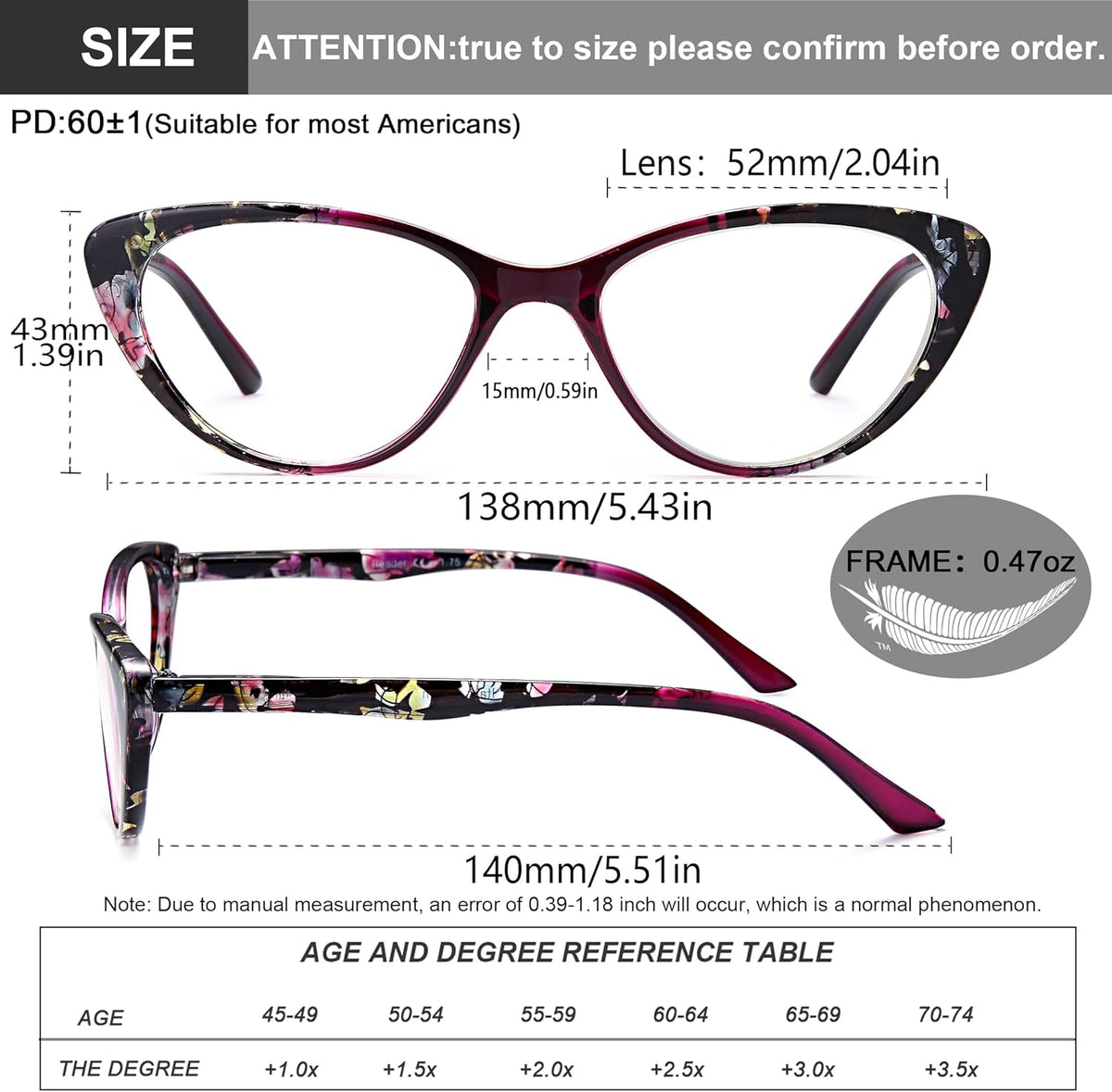 2-Pack Cat-Eye Blue-Light Readers for Women – Black & Brown - product photo 3