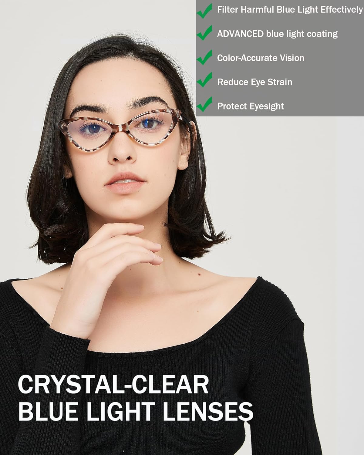 4-Pack Cat-Eye Blue-Light Readers for Women – Spring-Hinge - product photo 8