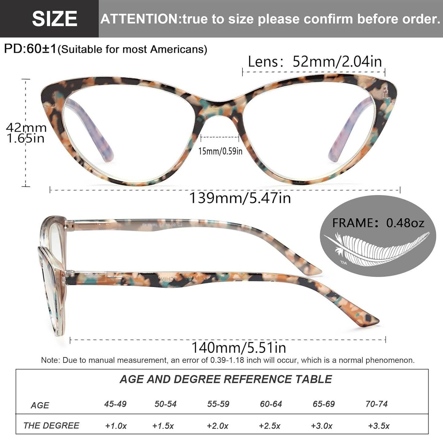 EYEURL Cat Eye Reading Glasses for Women - 2 Pack Blue Light Blocking Computer Readers Spring Hinge Anti Glare/UV Ray Eyeglasses