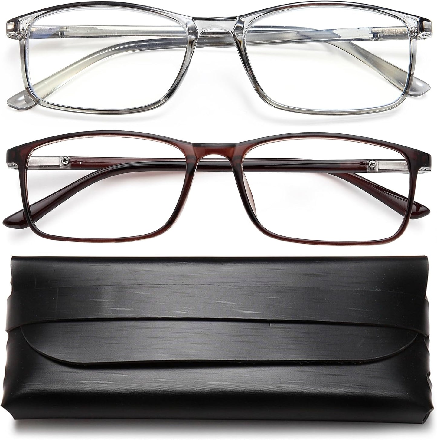 Blue Light Blocking Reading Glasses for Men & Women – Professional Computer Readers with Spring Hinges for Eye Comfort and Clarity
