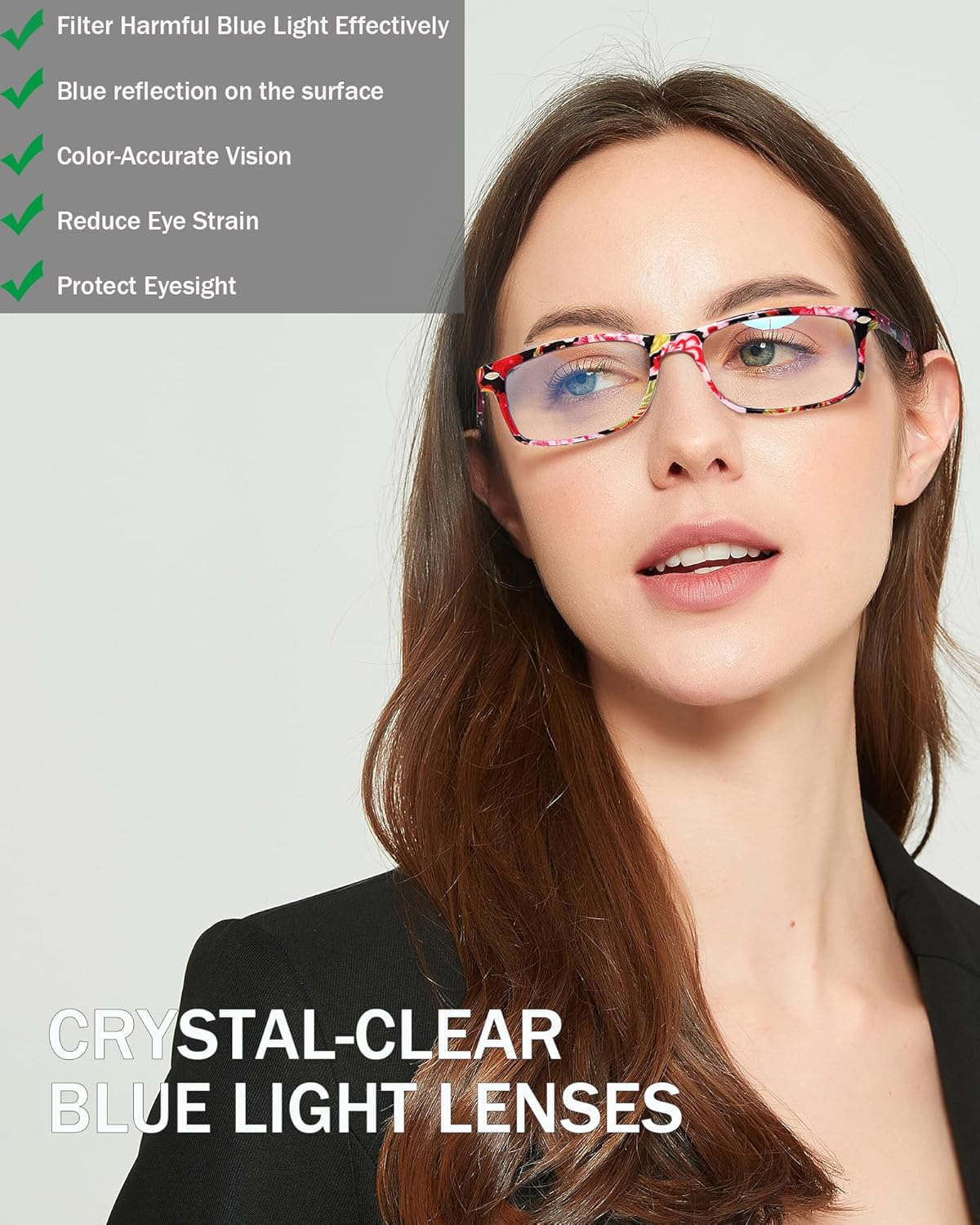 Blue Light Blocking Reading Glasses for Women – Trendy Cheaters with Stylish Frame Design, Comfortable Ladies Eyeglasses