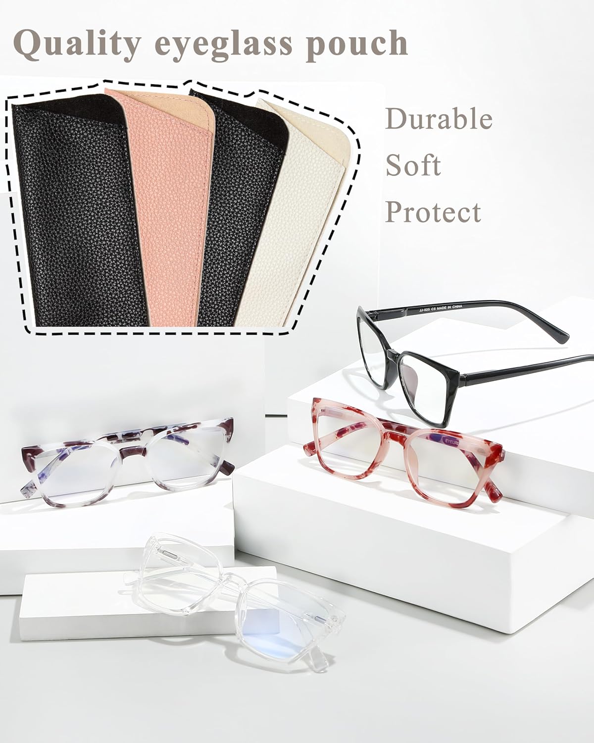 EYEURL 4-Pack Cat Eye Reading Glasses for Women – Fashion Blue Light Blocking Readers, Comfortable Ladies Computer Eyeglasses for Everyday Use