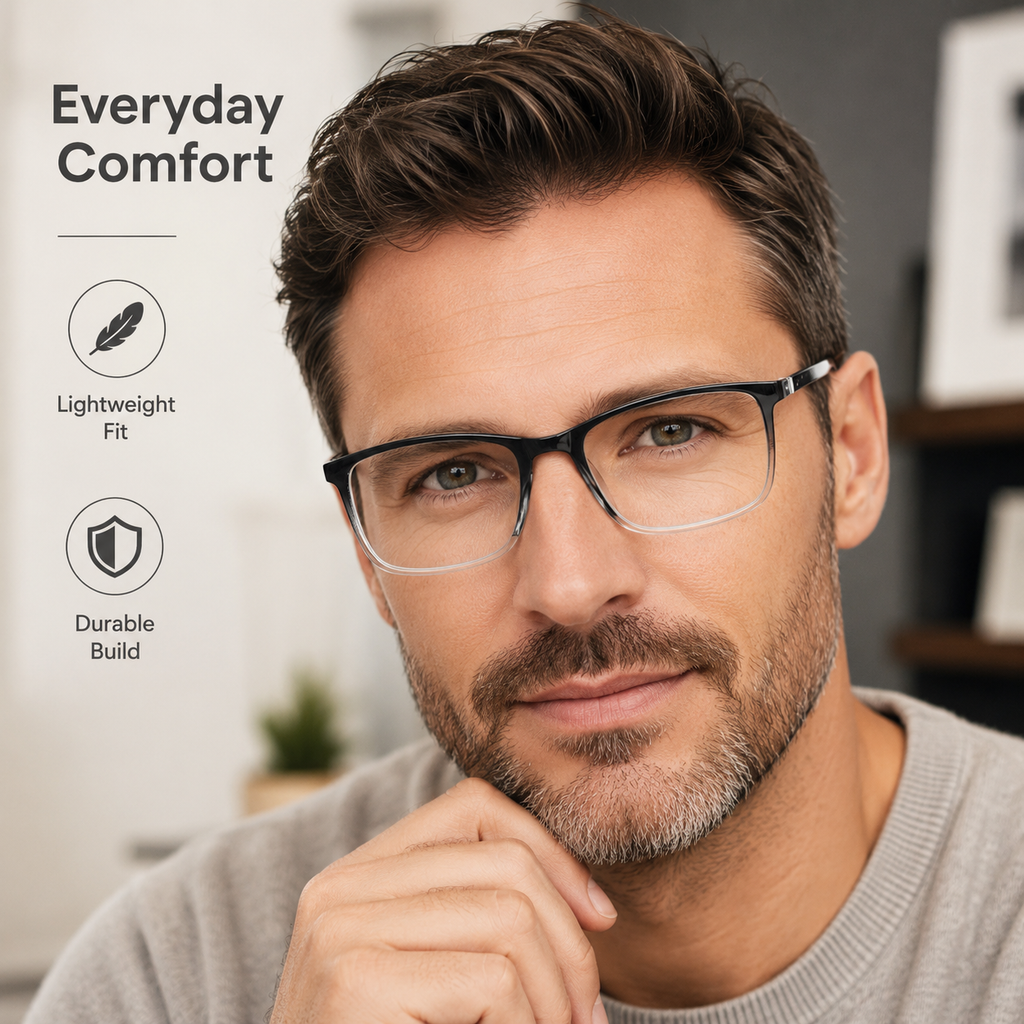 Professional Reading Glasses for Men/Women, Blue Light Blocking Computer Readers with Spring Hinges for Glare and UV Protection