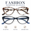 EYEURL Blue Light Blocking Cat Eye Reading Glasses for Women – 4 Pack Computer Readers, Anti-Glare Stylish Eyewear with Clear Vision