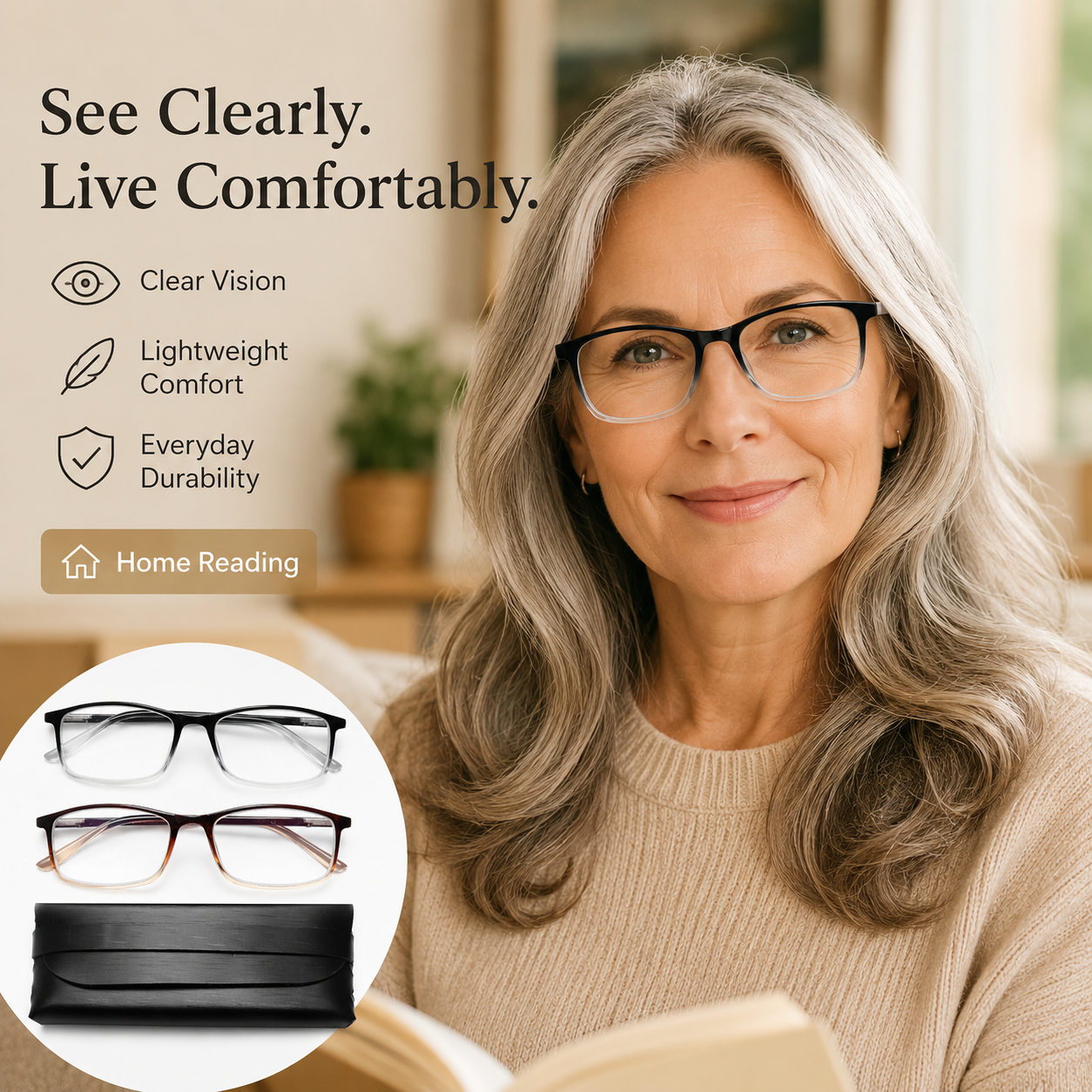 Professional Blue Light Blocking Reading Glasses – Unisex Computer Readers with Spring Hinges, UV Protection & Anti Glare Design Secondary image