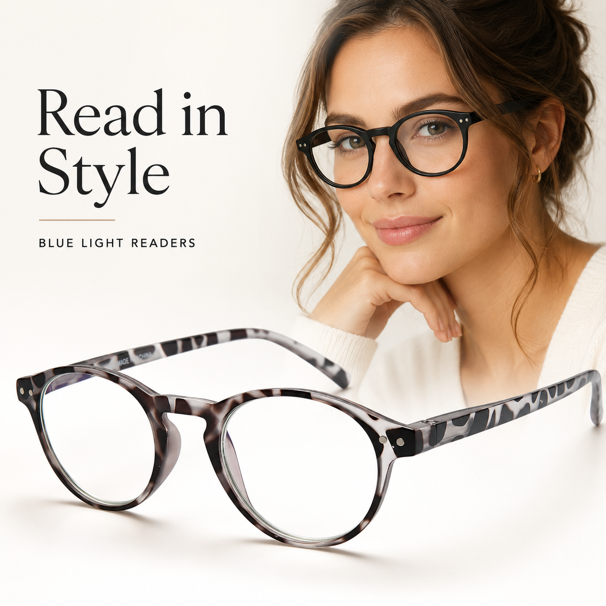 4-Pack Round Blue-Light Readers for Men & Women - product photo 3