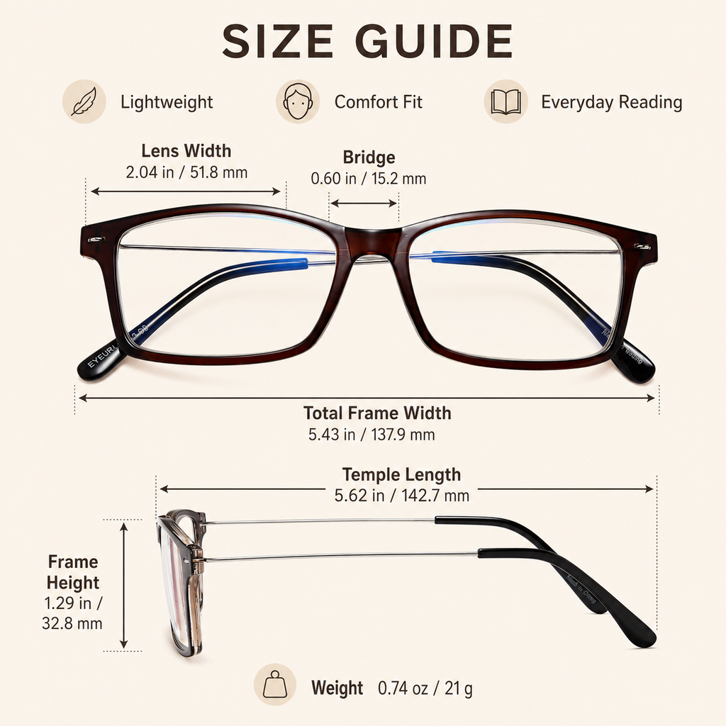 EYEURL Blue Light Blocking Reading Glasses Set of 2 Computer Readers Men and Women Lightweight Trendy Frame Choose Your Magnification +1.5