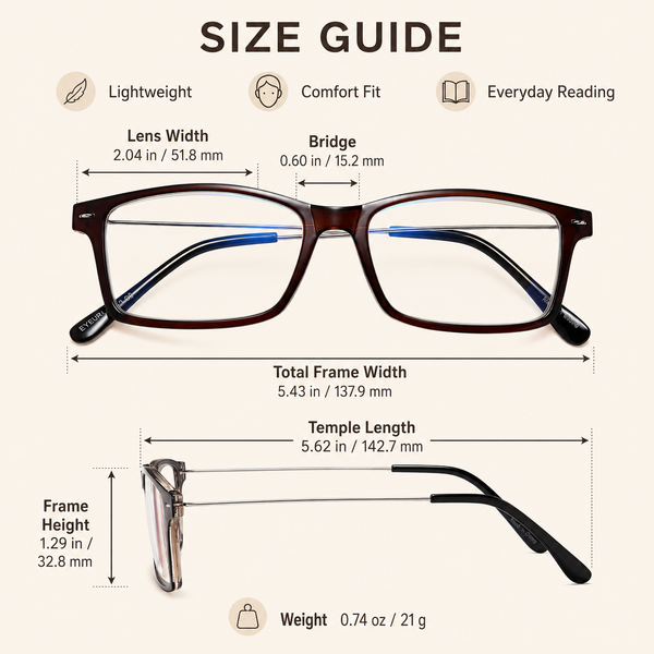EYEURL Blue Light Blocking Reading Glasses Set of 2 Computer Readers Men and Women Lightweight Trendy Frame Choose Your Magnification +1.5