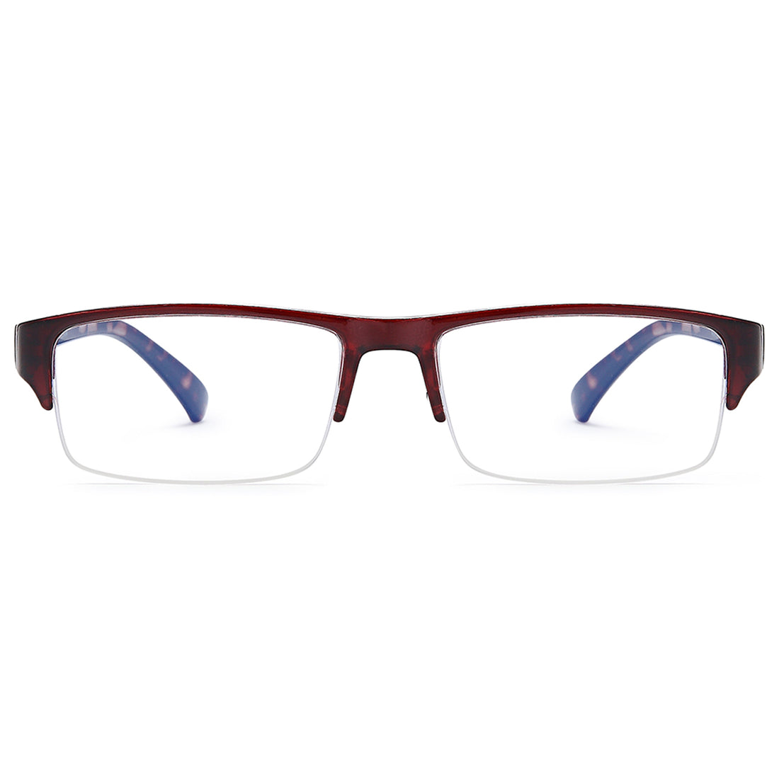 4-Pack Semi-Rimless Readers for Men & Women – Assorted Colors
