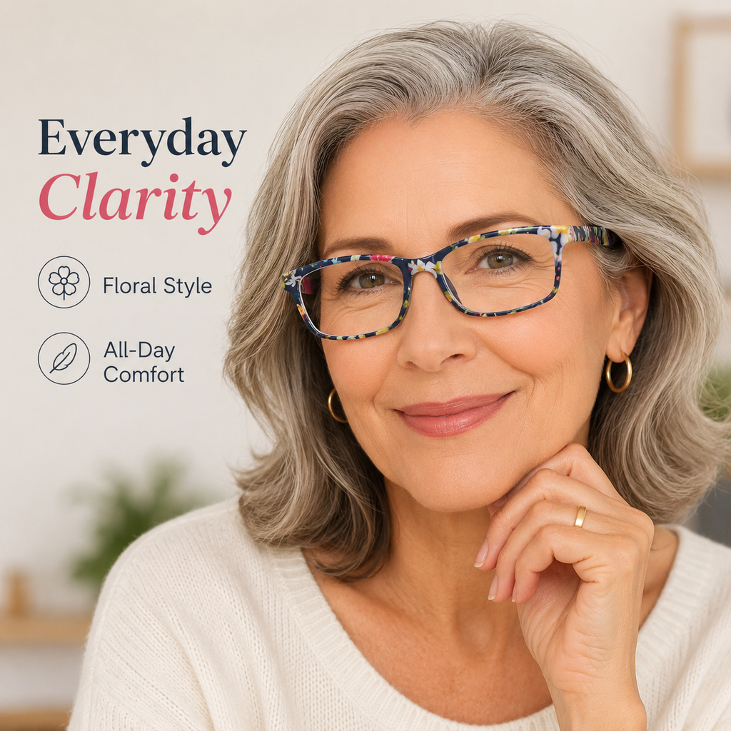 Fashion Reading Glasses for Women – Blue Light Blocking Ladies Readers, Lightweight Stylish Cheaters for Clear Vision