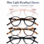 EYEURL 4-Pack Round Reading Glasses for Women Men Neck Hanging Small Blue Light Glasses Retro Round Computer Glasses With Spring Hinges TR90 Lightweight Readers for Women 3.0