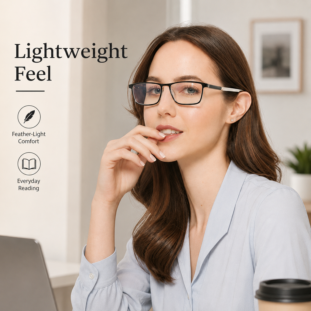 EYEURL 4 Pack Reading Glasses for Men and Women - Blue Light Blocking Readers with Spring Hinges+1.75