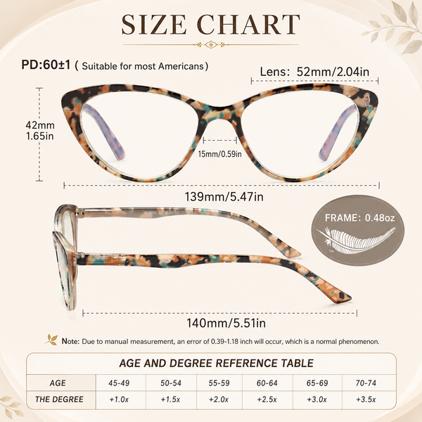 EYEURL Cat Eye Reading Glasses for Women - 2 Pack Blue Light Blocking Computer Readers Spring Hinge Anti Glare/UV Ray Eyeglasses