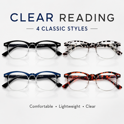 EYEURL Retro Round Reading Glasses for Women – 4 Pack Blue Light Blocking Fashion Readers, Lightweight Eyewear for Office and Daily Use