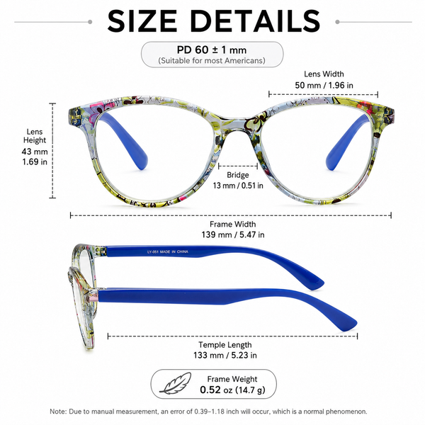 Fashion Cat Eye Reading Glasses for Women, 4-Pack Floral Pattern Readers with Spring Hinges, Lightweight Comfortable Frame, Anti Eyestrain Cheaters