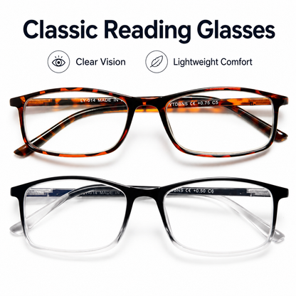 Professional Reading Glasses for Men/Women, Blue Light Blocking Computer Readers with Spring Hinges for Glare and UV Protection