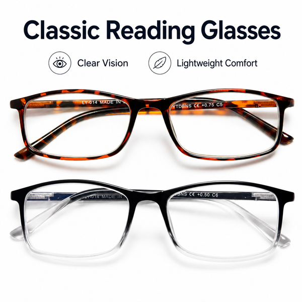 Professional Reading Glasses for Men/Women, Blue Light Blocking Computer Readers with Spring Hinges for Glare and UV Protection