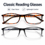 Professional Reading Glasses for Men/Women, Blue Light Blocking Computer Readers with Spring Hinges for Glare and UV Protection