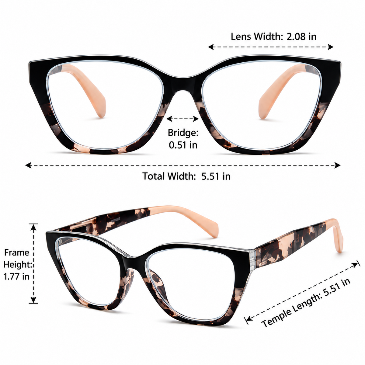 4-Pack Cat-Eye Blue-Light Readers for Men & Women - product photo 4