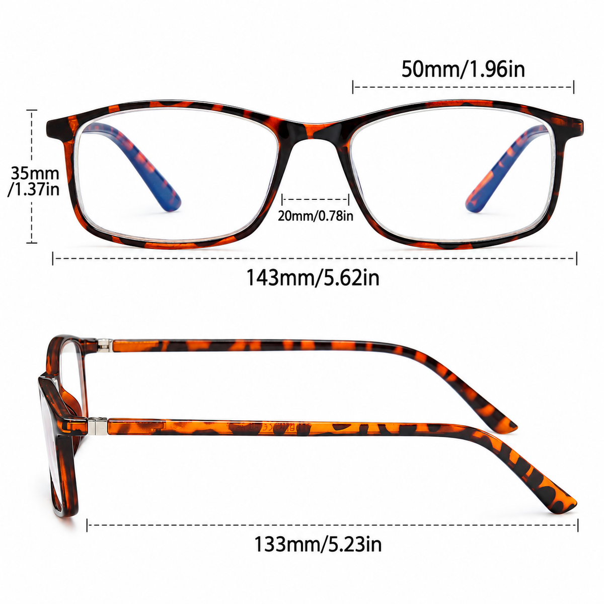 Classic Blue-Light Readers for Men & Women – Black & Leopard