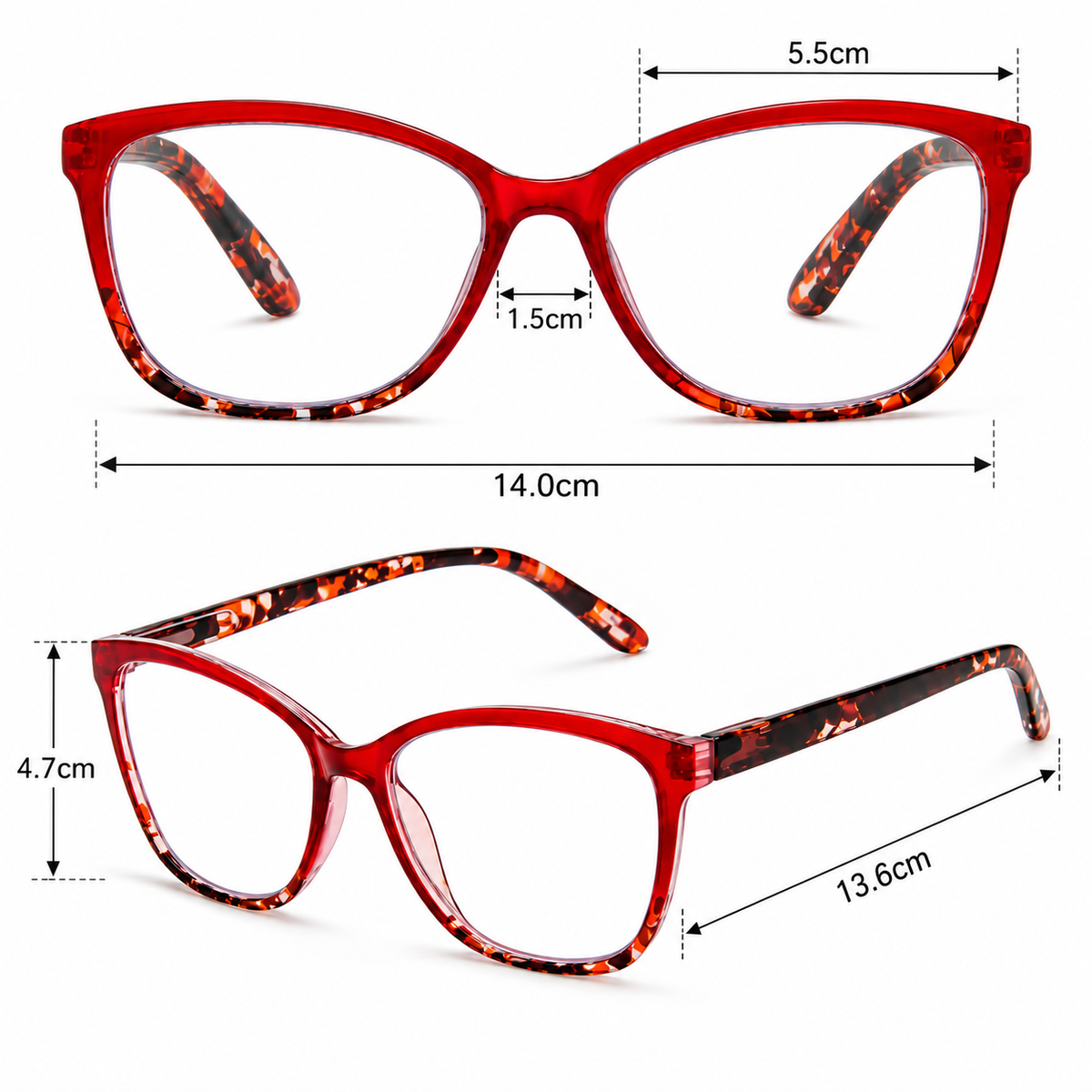 4-Pack Patterned Blue-Light Readers for Women - product photo 4