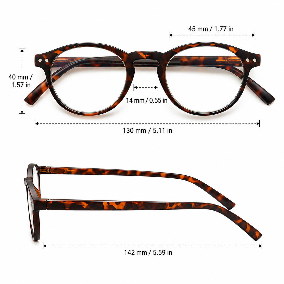 2-Pack TR90 Neck-Hanging Readers for Men & Women – RD007-B02 - product photo 4