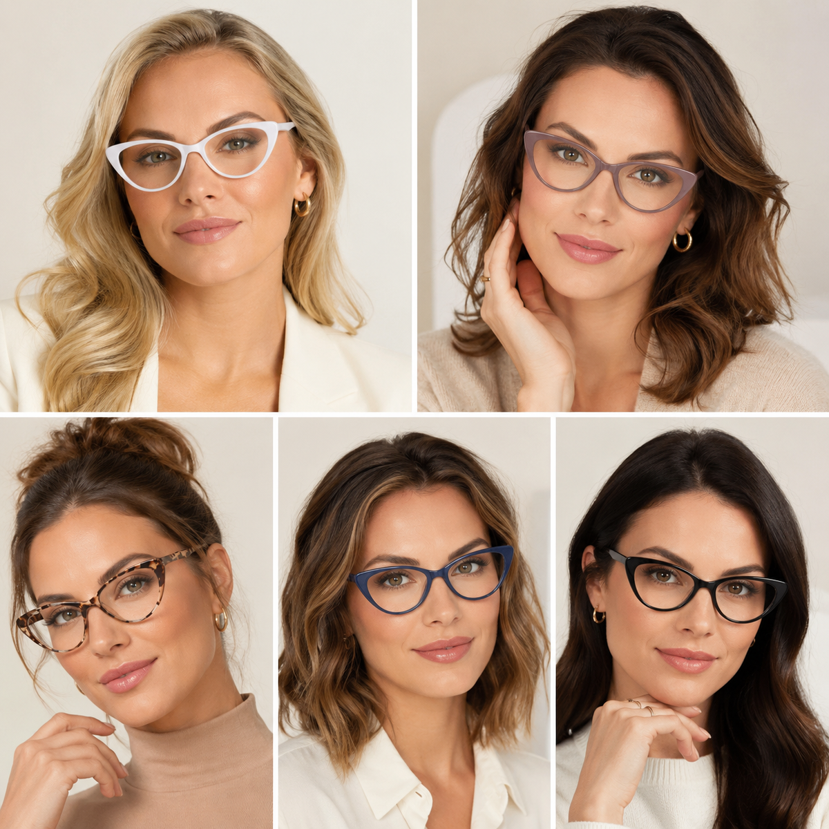 5-Pack Cat-Eye Blue-Light Readers for Women – Black & Blue - product photo 3