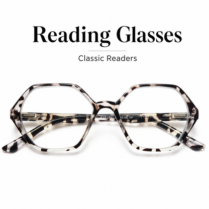 EYEURL 4 Pack Vintage Diamond Frame Reading Glasses – Blue Light Blocking Computer Readers for Women and Men, Lightweight Anti-Glare Eyeglasses with Spring Hinges