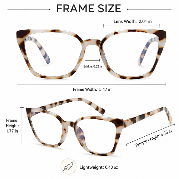 Stylish EYEURL 5-Pack Cat Eye Reading Glasses for Women – Blue Light Blocking Reading Glasses with Fashion Square Frames & Comfortable Spring Hinges