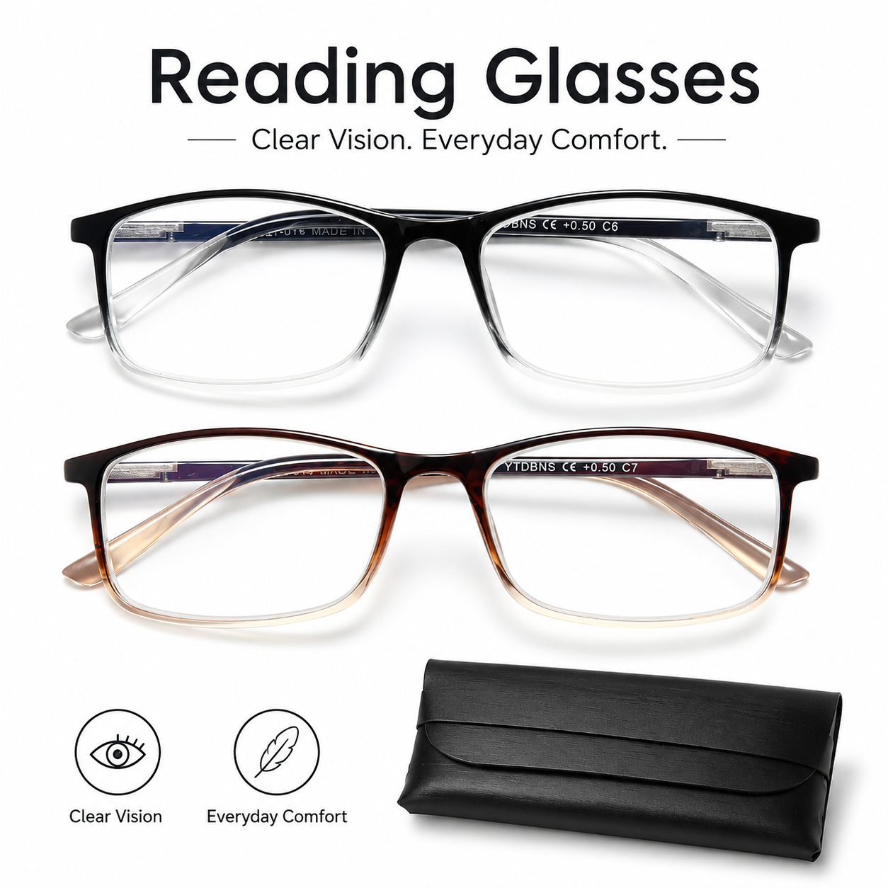 Professional Blue Light Blocking Reading Glasses – Unisex Computer Readers with Spring Hinges, UV Protection & Anti Glare Design Main image