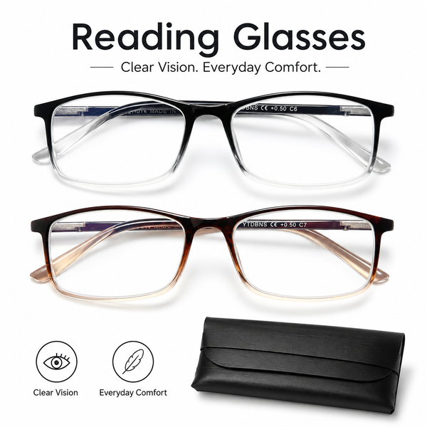 Professional Blue Light Blocking Reading Glasses – Unisex Computer Readers with Spring Hinges, UV Protection & Anti Glare Design