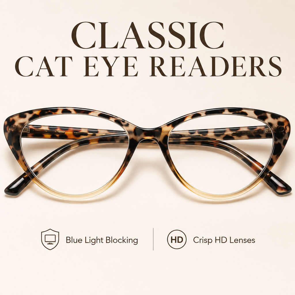 EYEURL Cat Eye Reading Glasses for Women – 4 Pack Blue Light Blocking Computer Readers, Anti-Glare Stylish Eyewear for Work and Daily Use