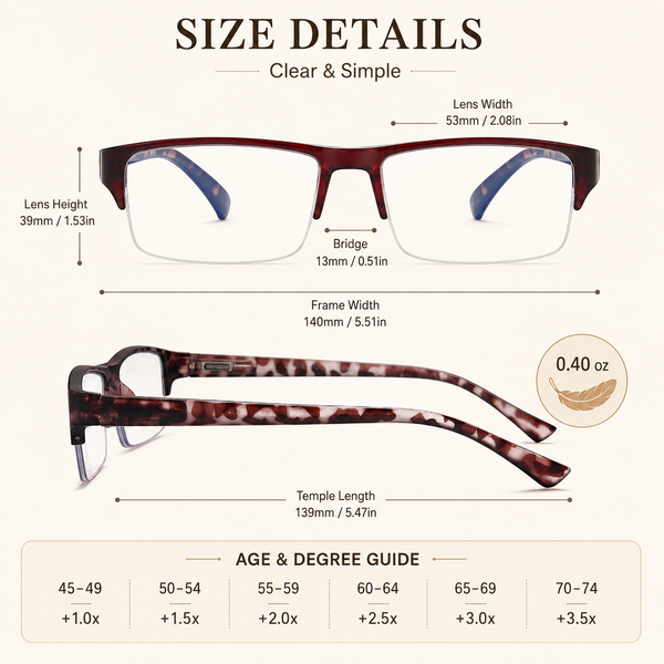 EYEURL 4-Pack Half Frame Reading Glasses for Women Blue Light Blocking Computer Readers for Men Lightweight Rectangle Semi Rimless Computer Glare/UV Half Frame Spring Hinge Eyeglasses,1.5