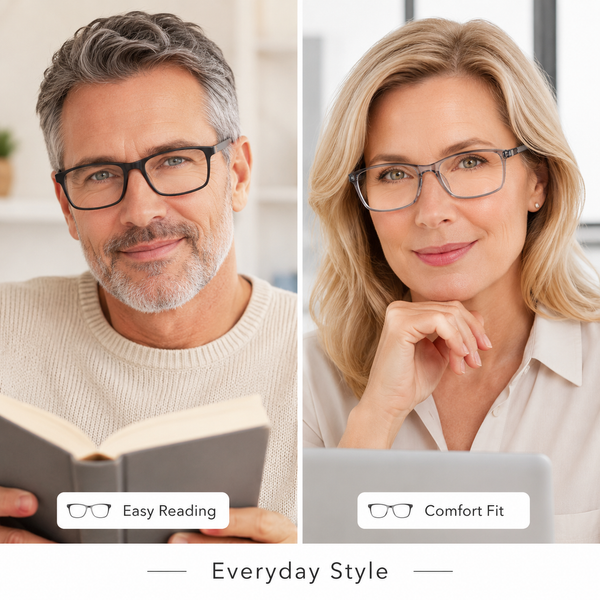 Unisex Professional Reading Glasses – Blue Light Filter Computer Readers with Spring Hinges, Anti Glare and UV Protection Lenses