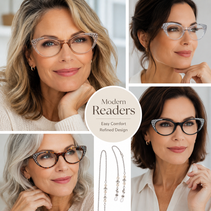 EYEURL Cat Eye Reading Glasses for Women – 4 Pack Blue Light Blocking Fashion Computer Readers with Spring Hinges, Anti-Glare Stylish Eyewear for Office and Daily Use