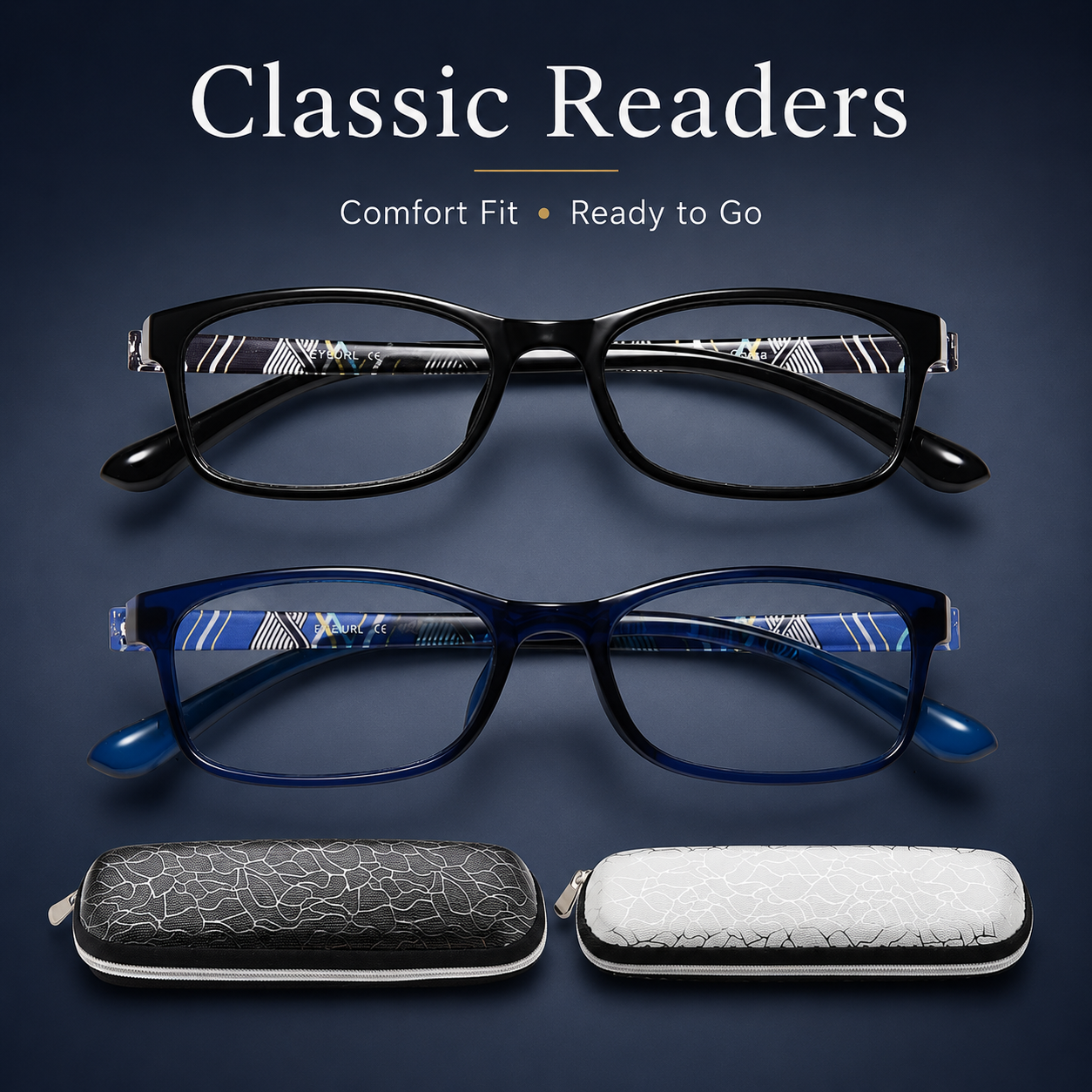 EYEURL Blue Light Blocking Readers for men Women - 2 Pair Ladies Computer Reading Glasses Blue Screen TR90 Rectangular Frames Nerd Eyeglasses