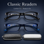 EYEURL Blue Light Blocking Readers for men Women - 2 Pair Ladies Computer Reading Glasses Blue Screen TR90 Rectangular Frames Nerd Eyeglasses