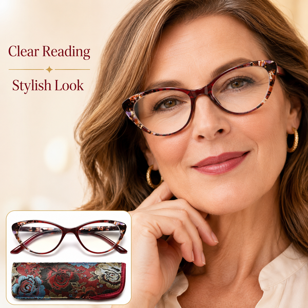 EYEURL Cat Eye Reading Glasses for Women, 2 Pack Blue Light Blocking Readers with Spring Hinge – Anti Glare UV Protection Computer Eyeglasses