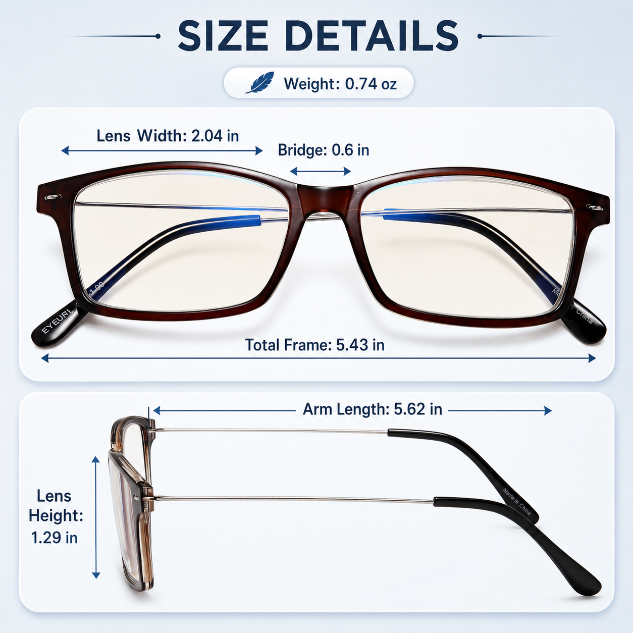 EYEURL Blue Light Blocking Reading Glasses 2 Pairs of Men and Women Computer Readers Lightweight Quality Blue Screen Eyeglasses +3.0