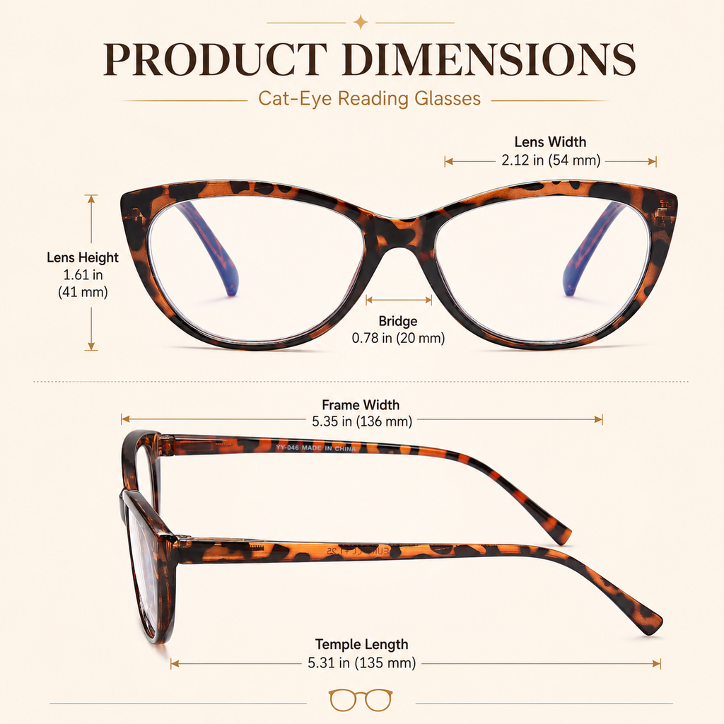 EYEURL Fashion Cat Eye Reading Glasses for Women – 4 Pack Lightweight Blue Light Blocking Readers with Spring Hinges, Anti-UV Computer Eyeglasses